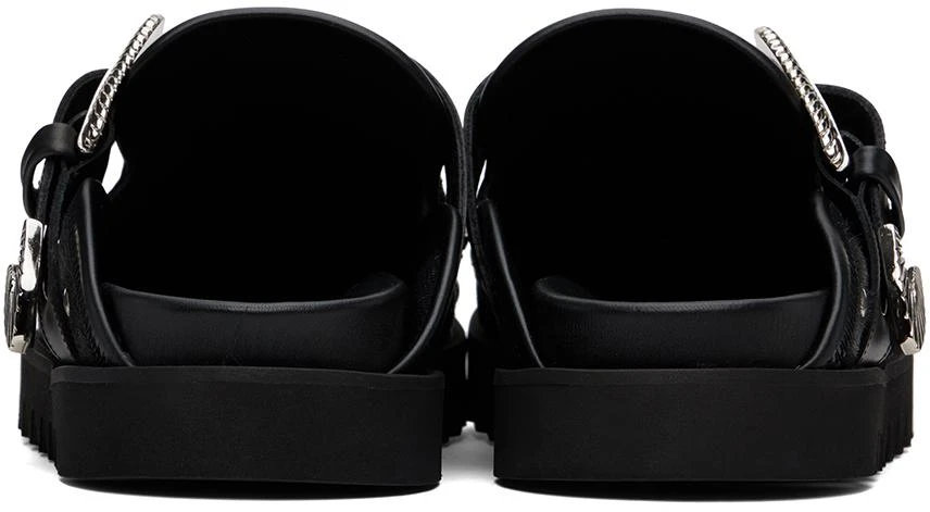 Toga Virilis SSENSE Exclusive Black Eyelet Metal Sabot Slip-On Loafers 2