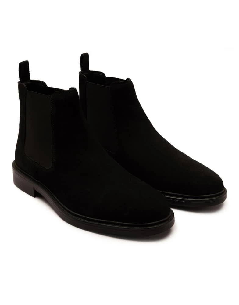 Off The Hook Off The Hook Torrance suede leather slip-on chelsea boots in black