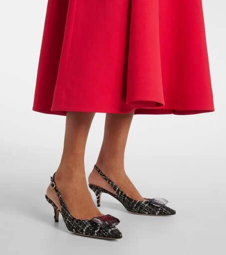 Gianvito Rossi Jaipur 55 bouclé slingback pumps 4