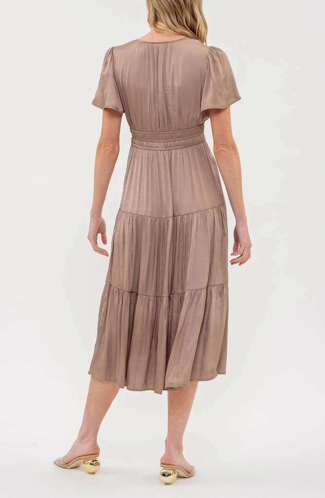 AUGUST SKY Short Sleeve Empire Waist Midi Dress 2