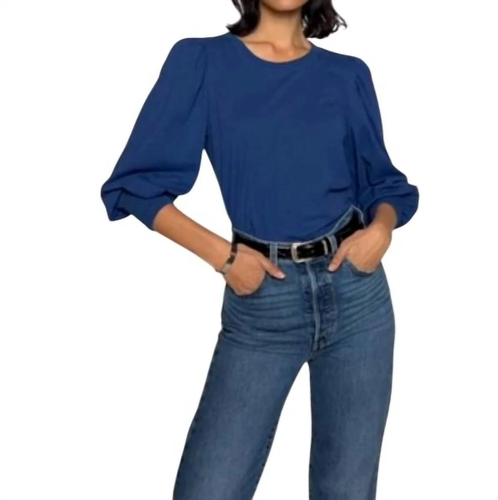 Nation LTD Loren Peasant Tee In Galaxy Blue 3