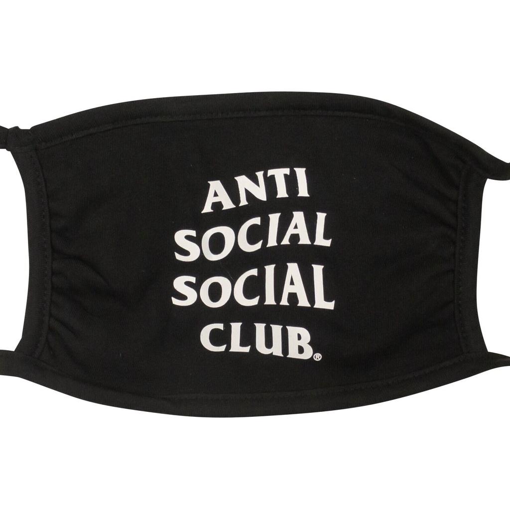 Anti Social Social Club Black And White Logo Cotton Face Mask
