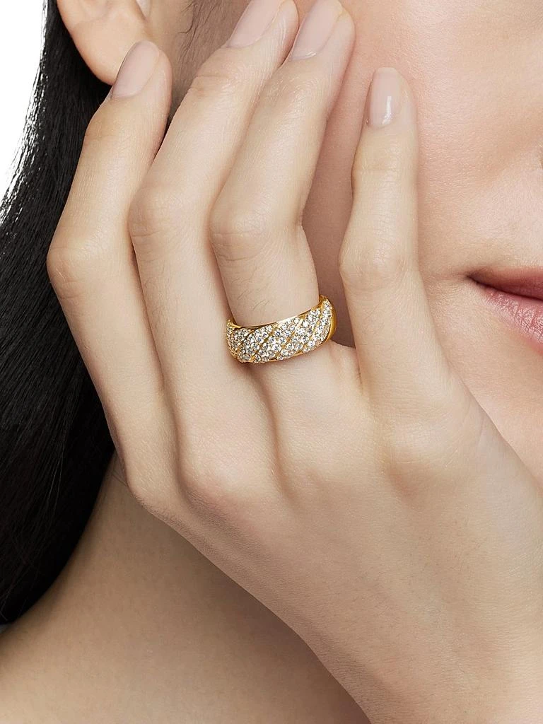 David Yurman Sculpted Cable Band Ring in 18K Yellow Gold 8