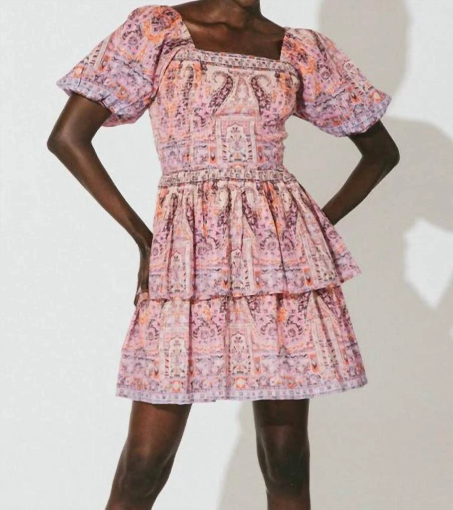 Cleobella Mahal Tapestry Dress In Pink 1