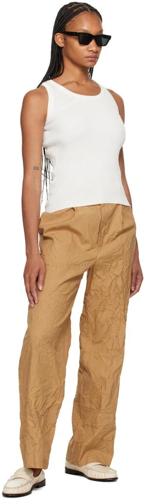 AURALEE Brown Wrinkled Trousers 4