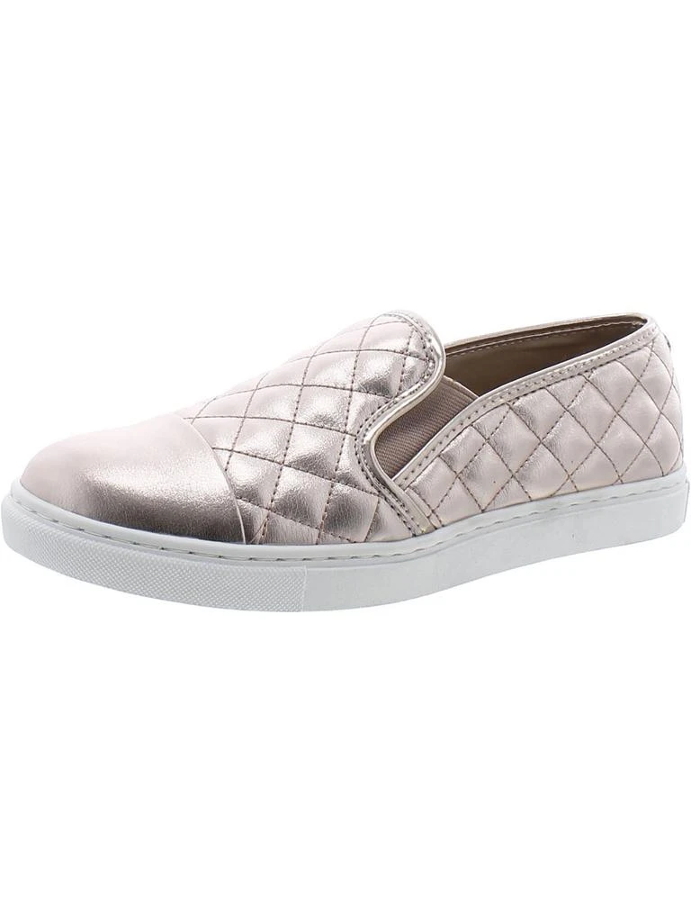 Steve Madden Zaander Womens Faux Leather Quilted Slip-On Sneakers 1