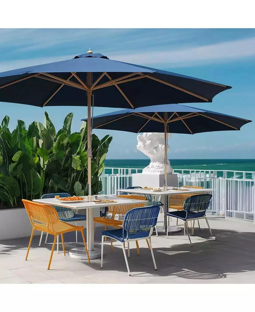 Yescom 13FT Large Outdoor Patio Umbrella UV30+ Wood 8 Rib Pole for Table Beach Yard Garden Wedding Deck Cafe Pool Navy 9