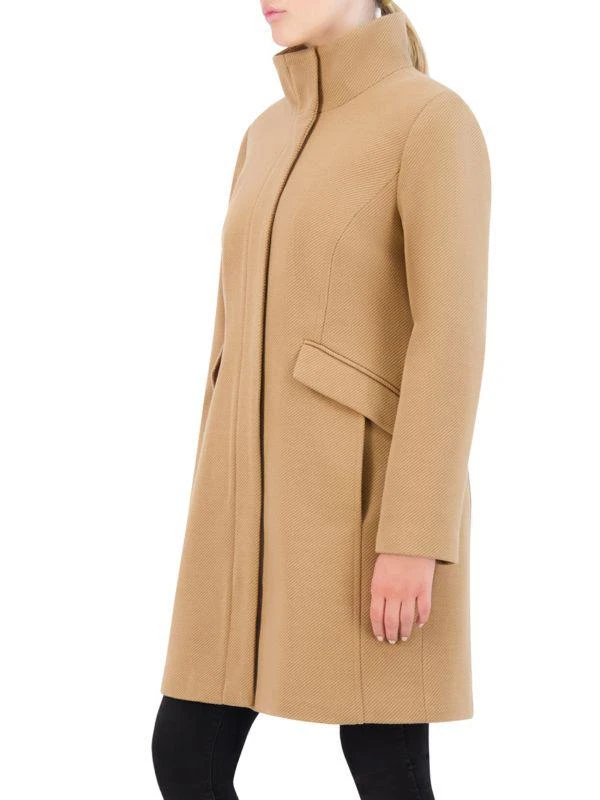 Cole Haan Stand Collar Twill Car Coat 3