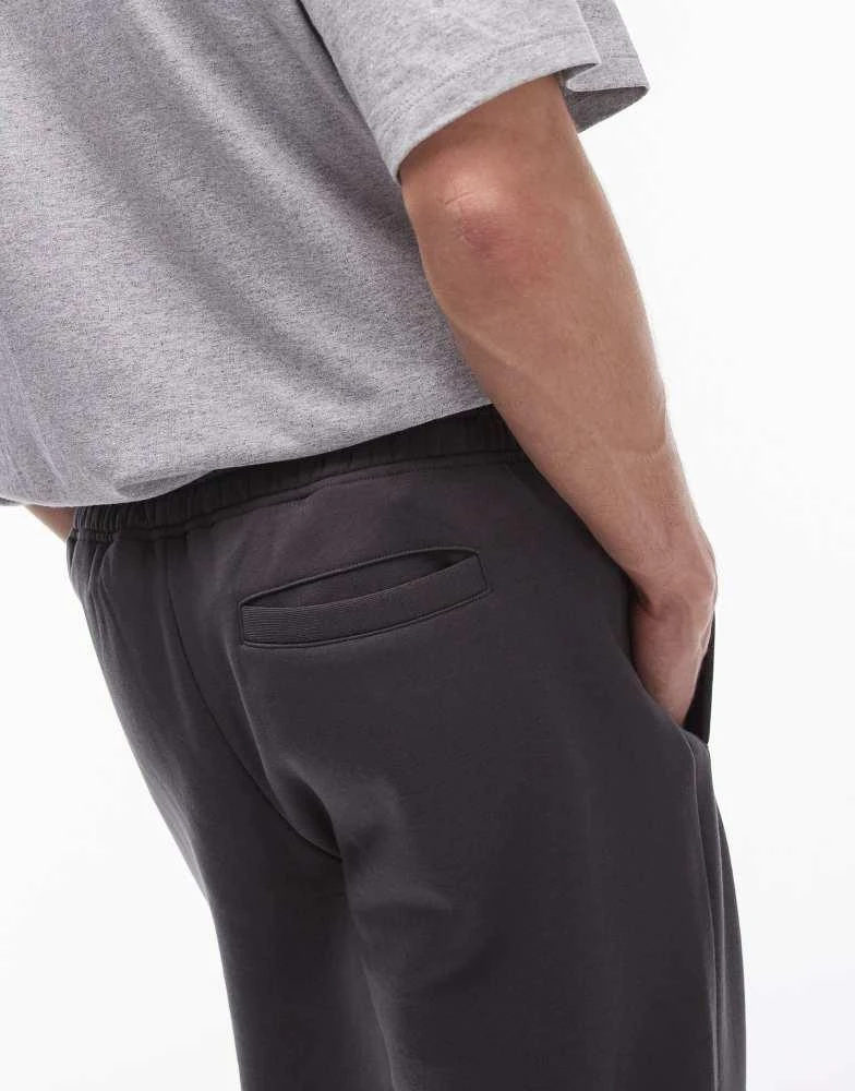 Topman Topman straight leg jogger in charcoal 2