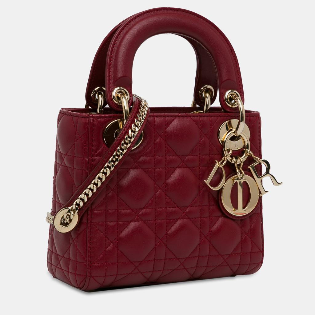 Dior Dior Mini Lambskin Cannage Lady Dior Bag