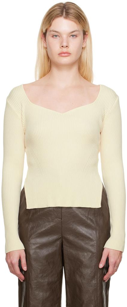 LVIR Off-White V-Neck Sweater