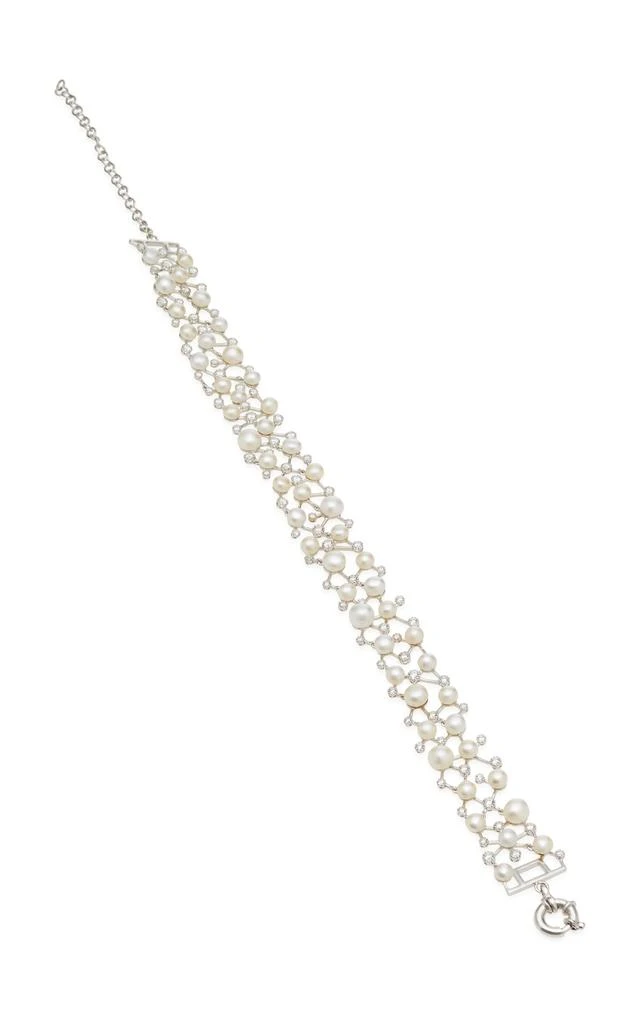 Anabela Chan Anabela Chan - Constellation 18K White Gold Vermeil; Diamond And Pearl Choker - White - OS - Moda Operandi - Gifts For Her 1