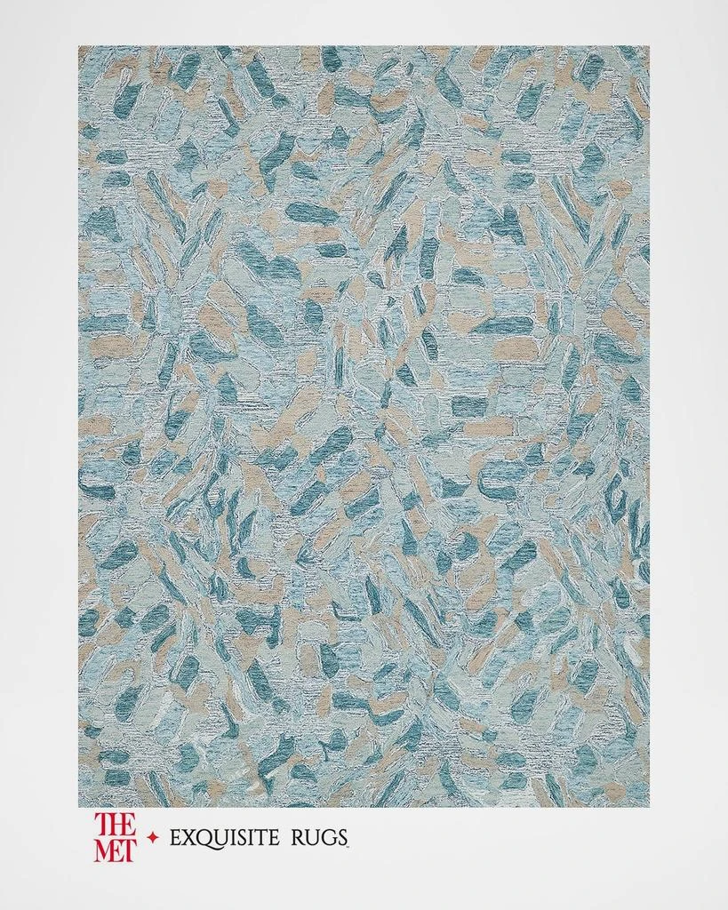 Exquisite Rugs Botanica Hand-Tufted Turquoise Rug, 8' x 10' 1