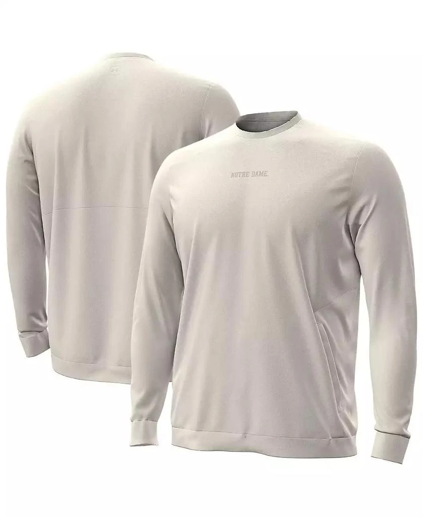 Under Armour Men
s Cream Notre Dame Fighting Irish Sideline Meridian Cold Weather Sweatshirt 1