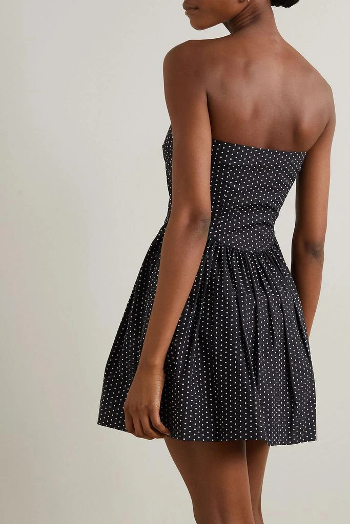 Molly Goddard Hannah strapless polka-dot cotton-poplin mini dress 3