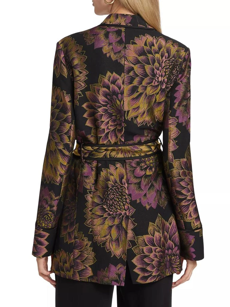 Derek Lam Orville Sunflower Jacquard Belted Jacket 5