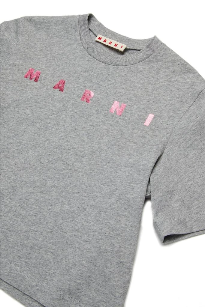 Marni Kids Marni Kids Logo Printed Cropped T-Shirt 3