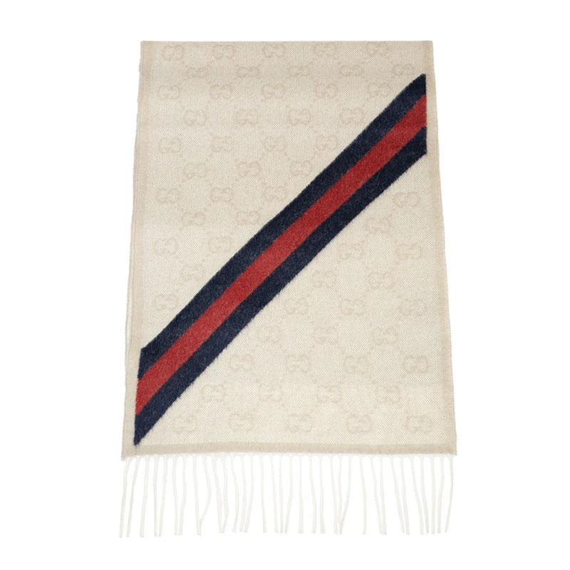 Gucci Gucci - Unisex Scarf 100% Wool Beige