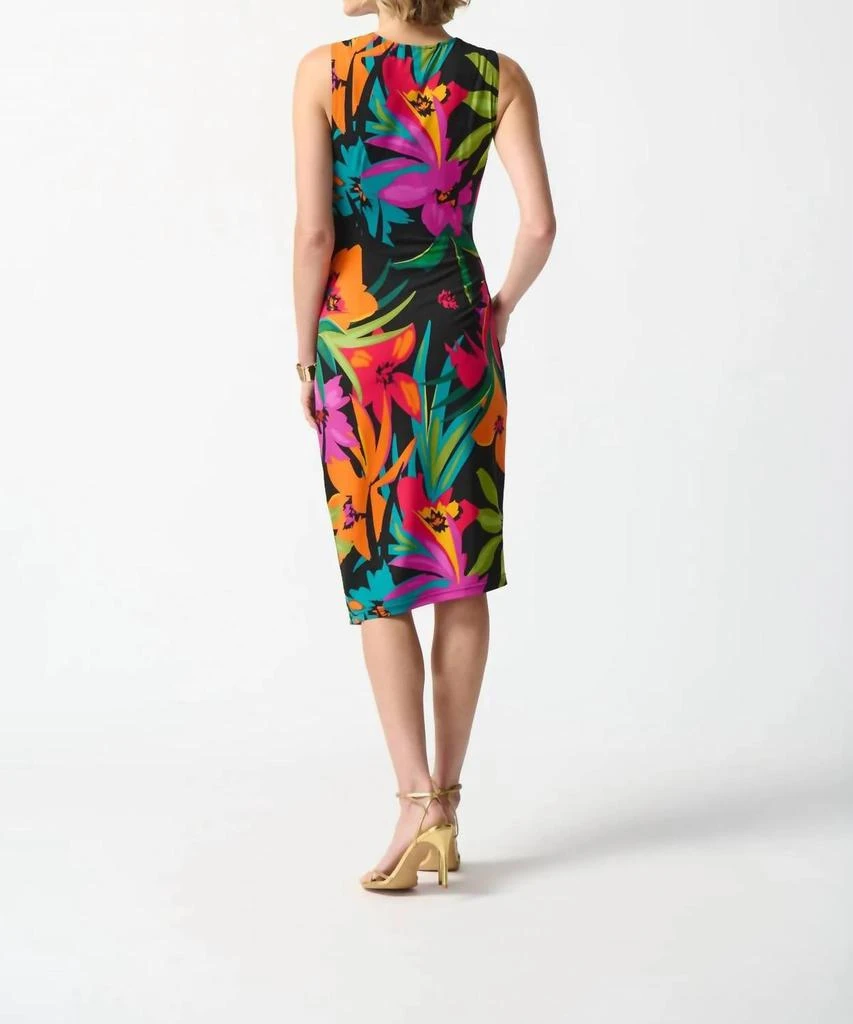 oksana mukha evening dress price Joseph Ribkoff Satin Pleated Midi Dress (Sale) – Ennoja Clothing main image 0