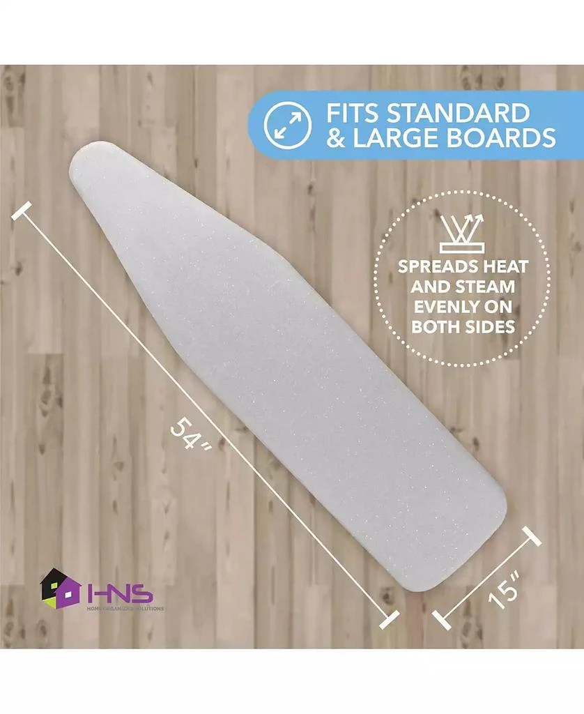 Florida Brands Ironing Board Cover and Pad - 15" x 54" - Large Fits All Standard Sizes - Heat Reflective Iron Pad for Table Top 4
