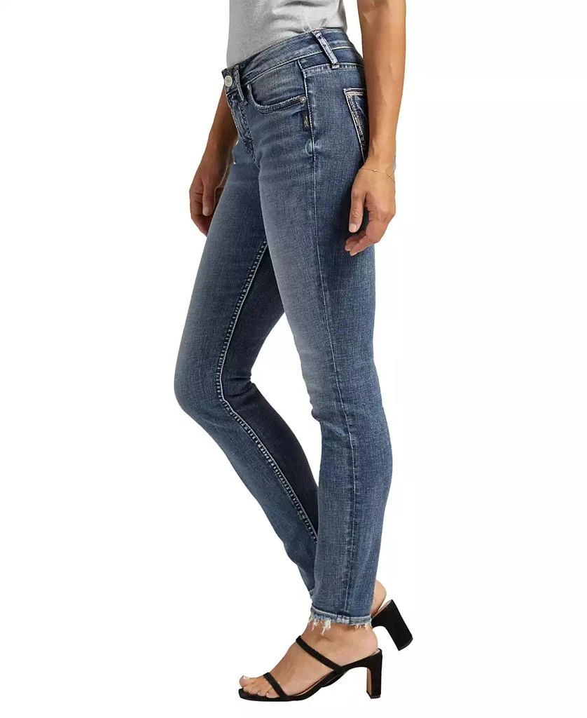 Silver Jeans Co. Women's Suki Mid Rise Curvy Fit Slim Skinny Jeans 3