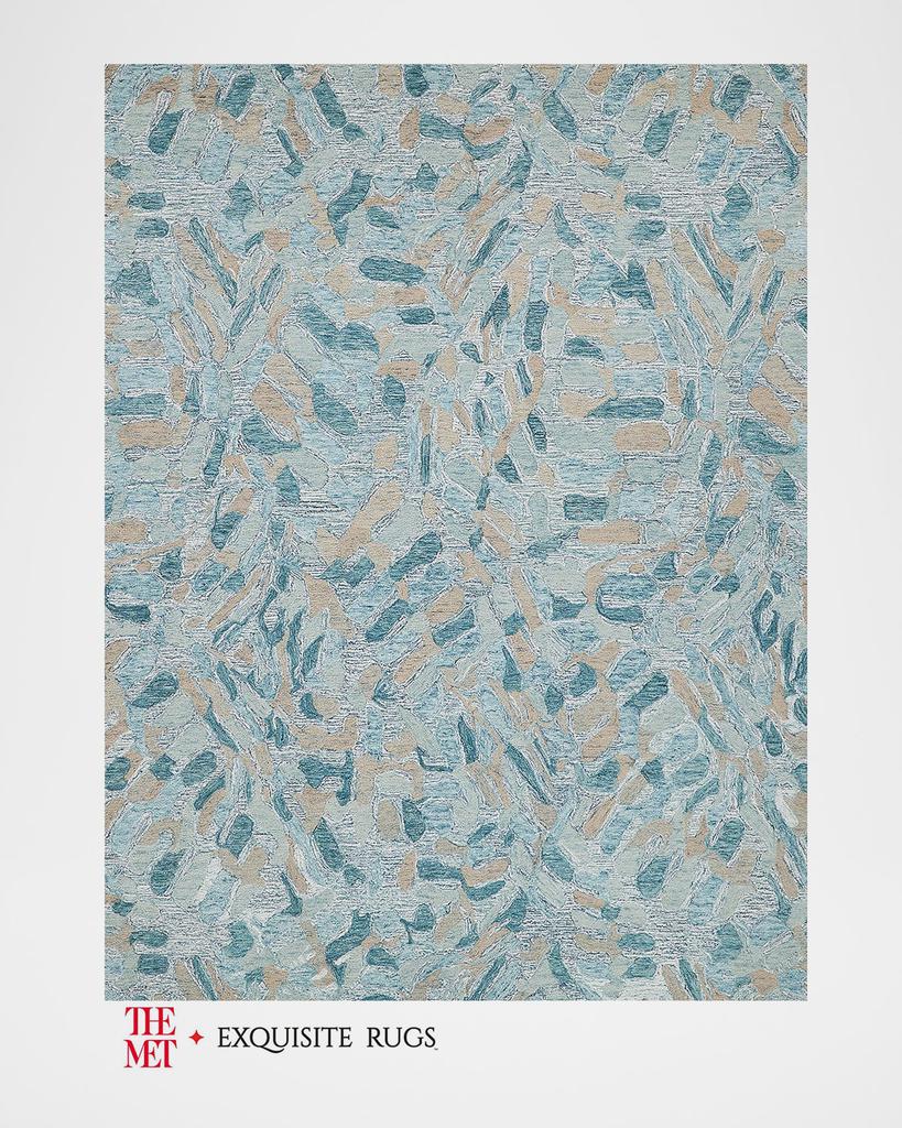 Exquisite Rugs Botanica Hand-Tufted Turquoise Rug, 10' x 14'