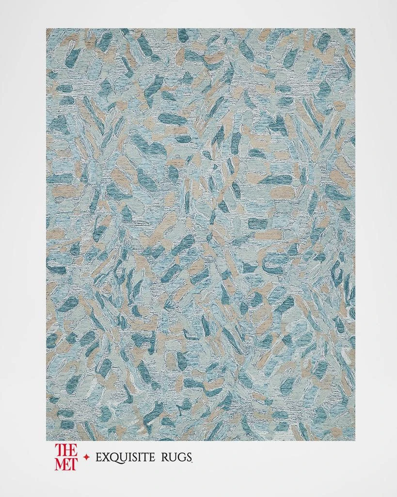 Exquisite Rugs Botanica Hand-Tufted Turquoise Rug, 10' x 14' 1
