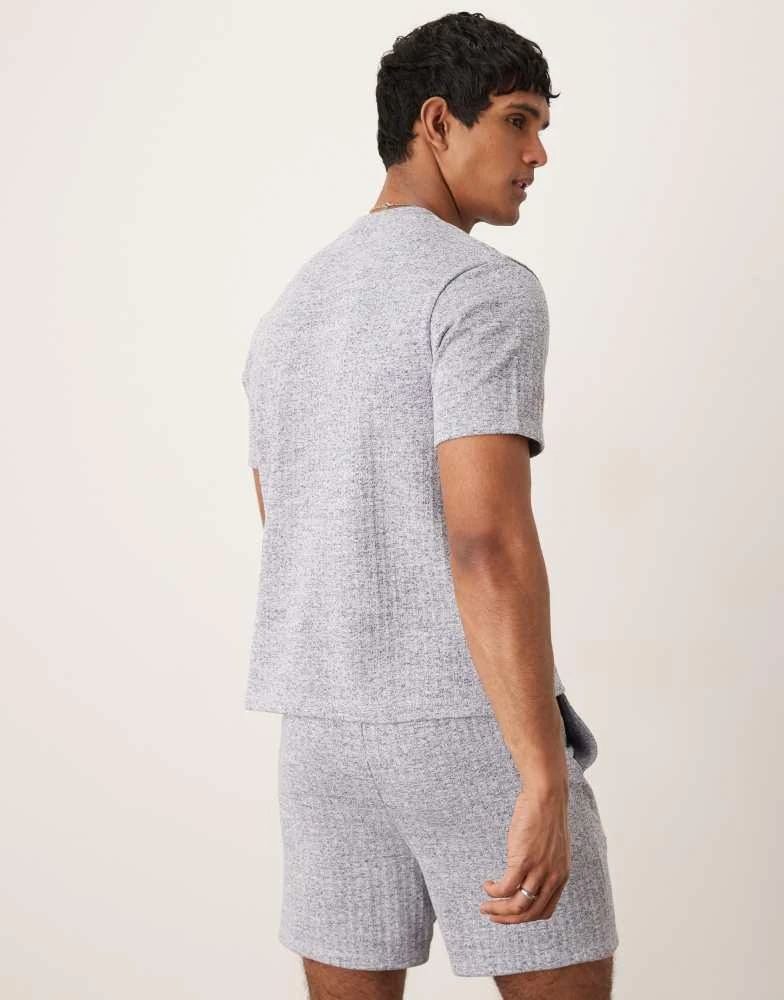 ASOS ASOS DESIGN boxy pyjamas set in blue rib 4