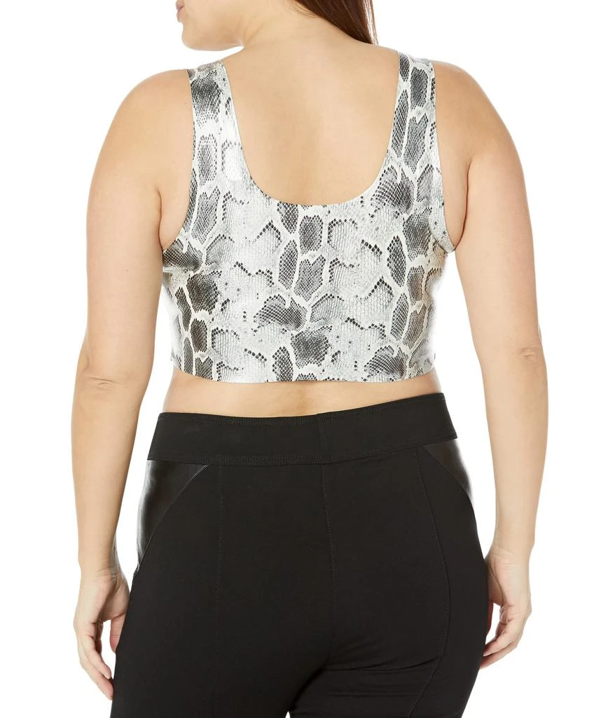 Commando Faux Leather Animal Square Neck Crop Top FLT101 2