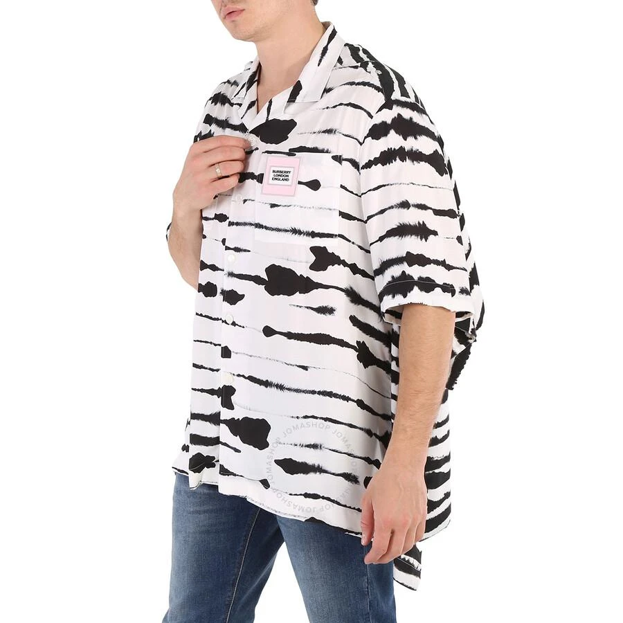 Burberry Cape Detail Short-sleeve Watercolour Print Twill Shirt 3