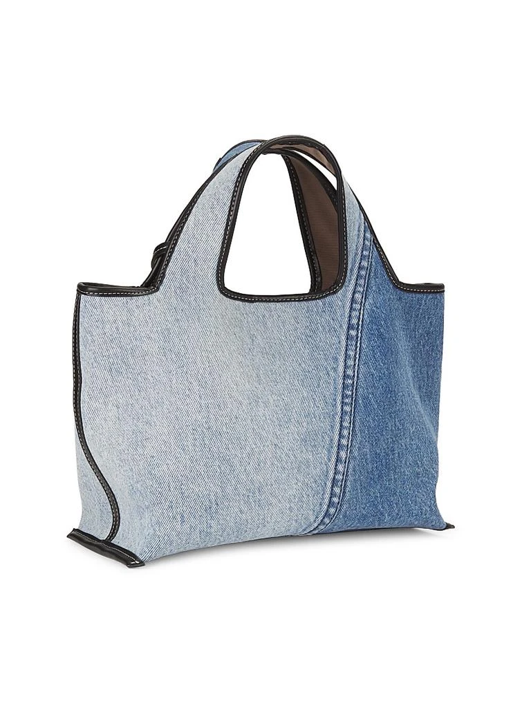 3.1 Phillip Lim Market Colorblocked Denim Top Handle Bag 4