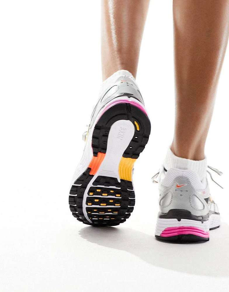 NIKE Nike P-6000 unisex trainers in white and laser pink 4