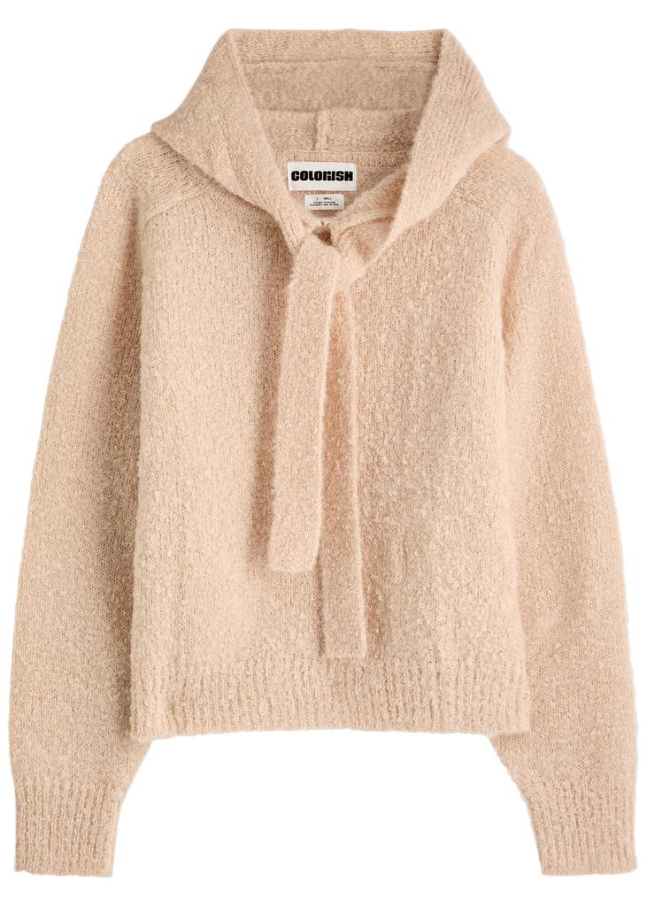 CRUSH CASHMERE Bob hooded bouclé mohair jumper