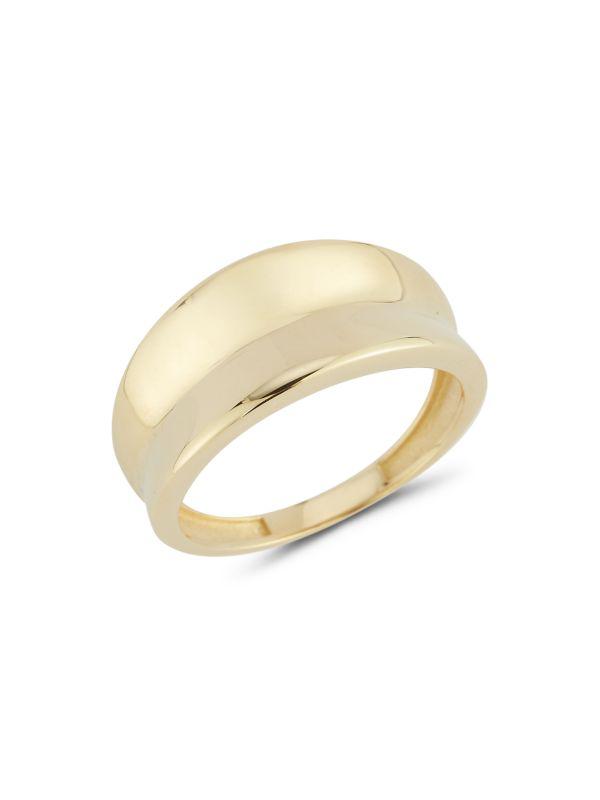 Saks Fifth Avenue 14K Yellow Gold Concave Ring