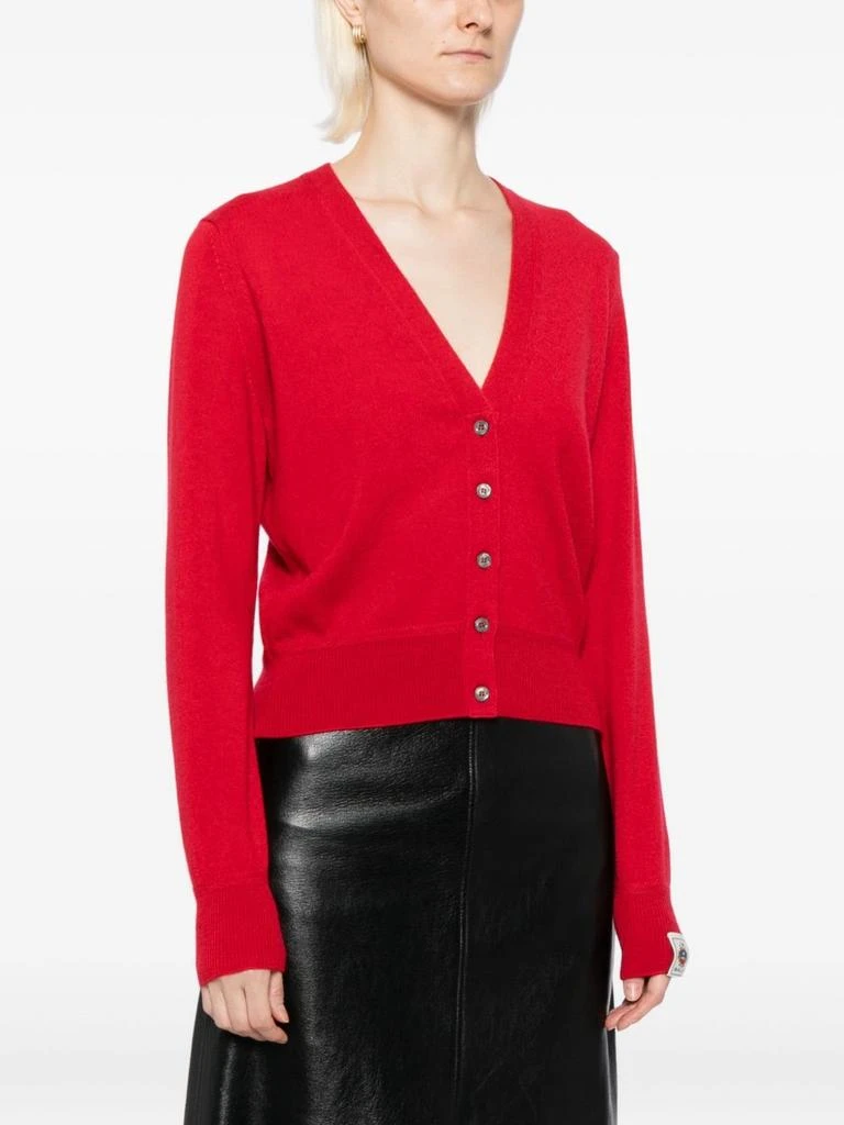 Bally Cardigan with V-Neck and Logo Patch Detail 3