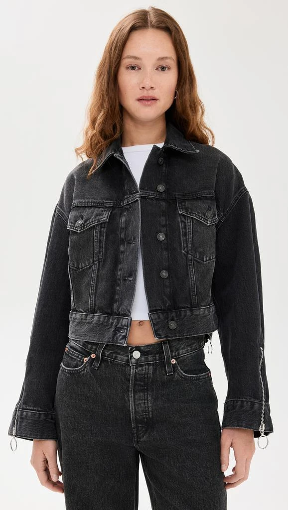 7 For All Mankind Oli Cropped Trucker Jacket 1
