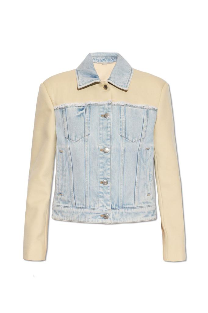 ブルゾン Stella Mccartney Denim Jacket With Contrasting Panel Stella Mccartney Contrast Panel Denim Jacket In Blue | ModeSens