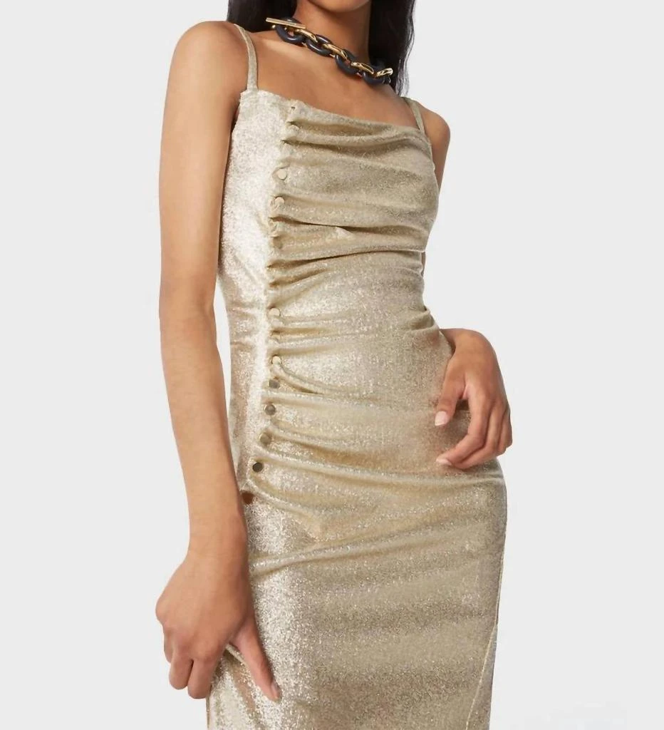 Rabanne - Gold Drape Pression Dress  On Sale Now with Up to 60% Off |  Discover Exclusive Deals & Savings at BeyondStyle  Authentic Rabanne women  > dresses > asymmetrical|783092910|asymmetrical|clothing|dresses|gold|textured|viscose-blend|women  with