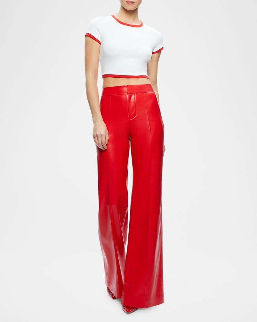 Alice + Olivia Dylan High-Rise Vegan Leather Pants 2