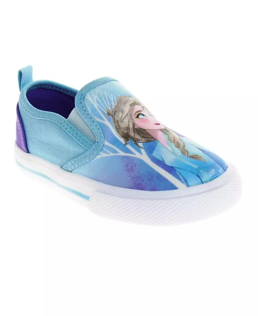 Disney Little Girls Frozen Slip On Canvas Sneakers 1