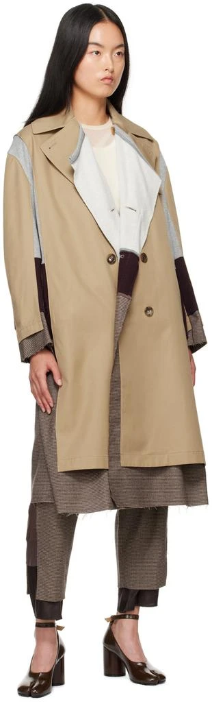 UNDERCOVER Brown Houndstooth Trousers 4
