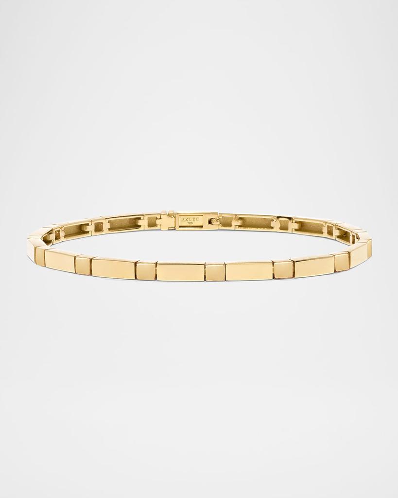 Azlee 18K Yellow Gold Bare Bar Tennis Bracelet