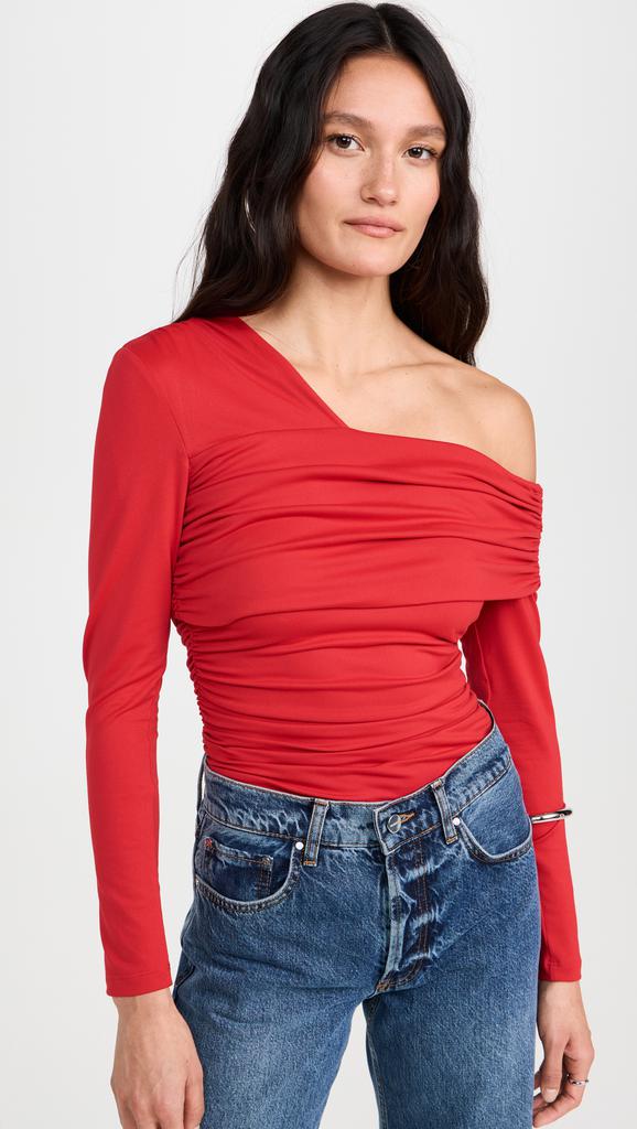 Susana Monaco Carryover One Shoulder Off Shoulder Top 8"