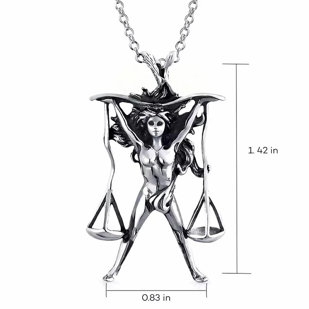 Bling Jewelry Sterling Silver Libra Zodiac 
Justice Scales Pendant Necklace -  Law 
Balance Symbol 4