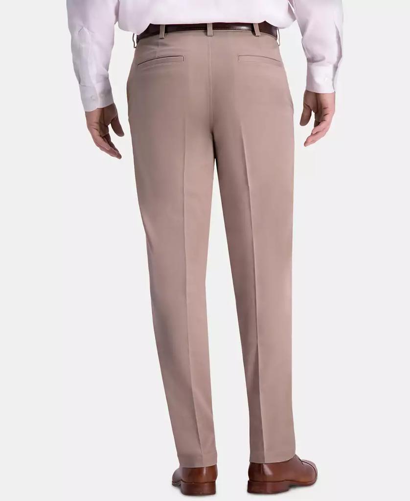 Haggar Men's Premium Comfort Khaki Classic-Fit 2-Way Stretch Wrinkle Resistant Flat Front Stretch Casual Pants