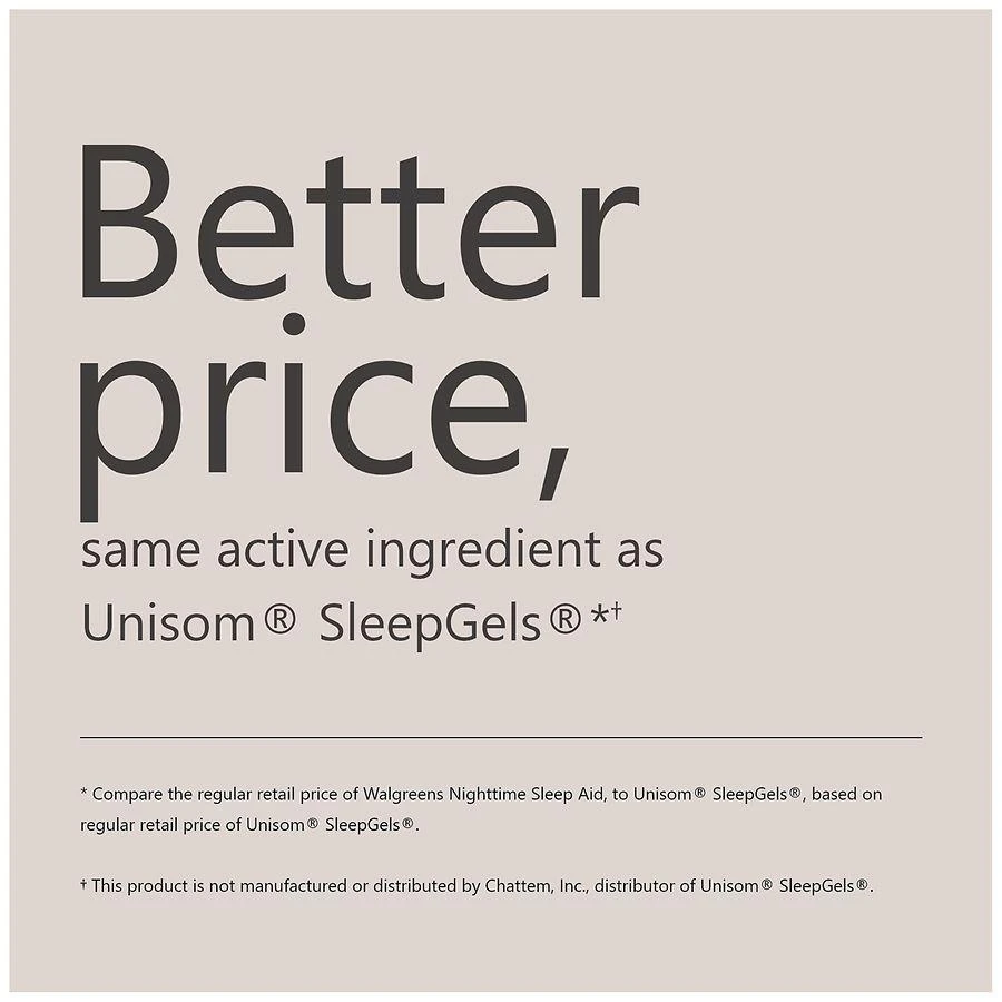Walgreens Nighttime Sleep Aid Softgels 5