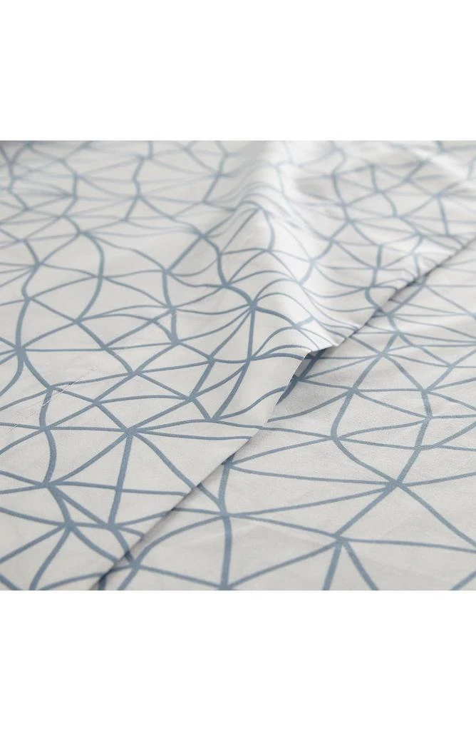 SOUTHSHORE FINE LINENS Queen Sized Modern Printed Sheet Set - Blue /White 3