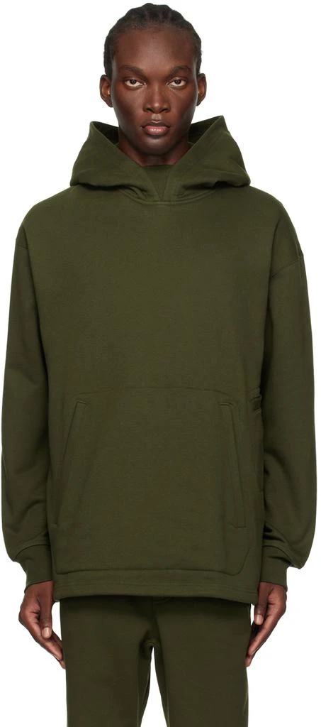 Y-3 Green Loose Hoodie 1