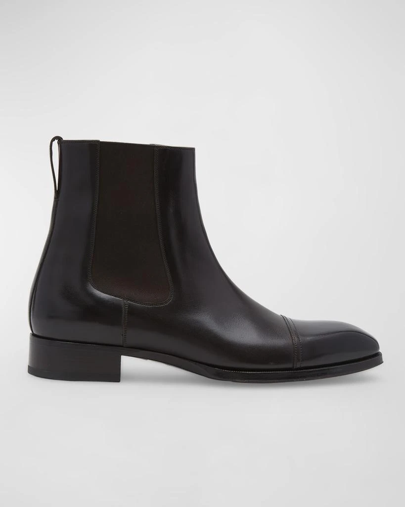 Tom Ford Men's Elkan Burnished Leather Chelsea Boots 1