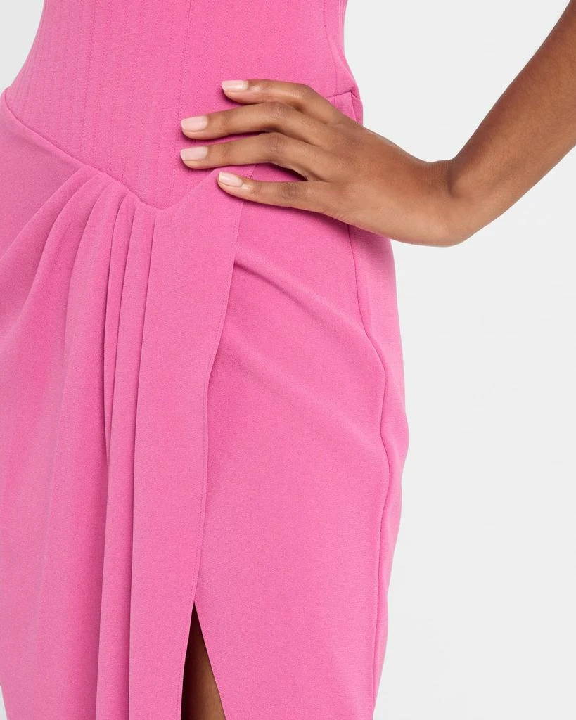 Alex Perry Strapless Corset Asymmetric Crepe Gown 6
